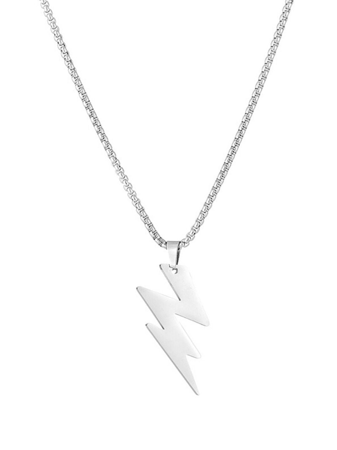 SALTY Silver-Plated Thunderbolt Radiance Pendant With Chain