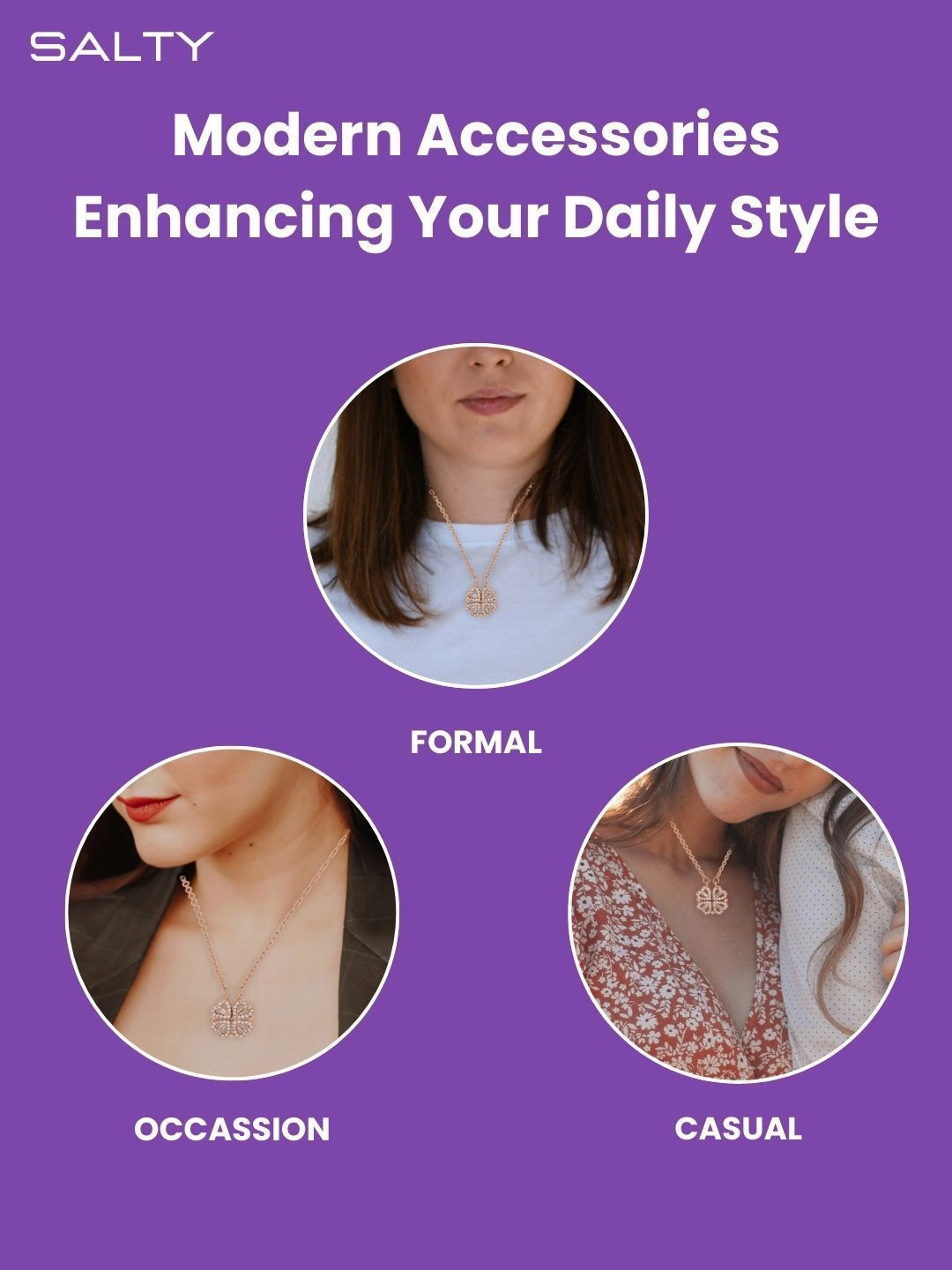 SALTY Elegant Stainless Steel Minimal Necklace