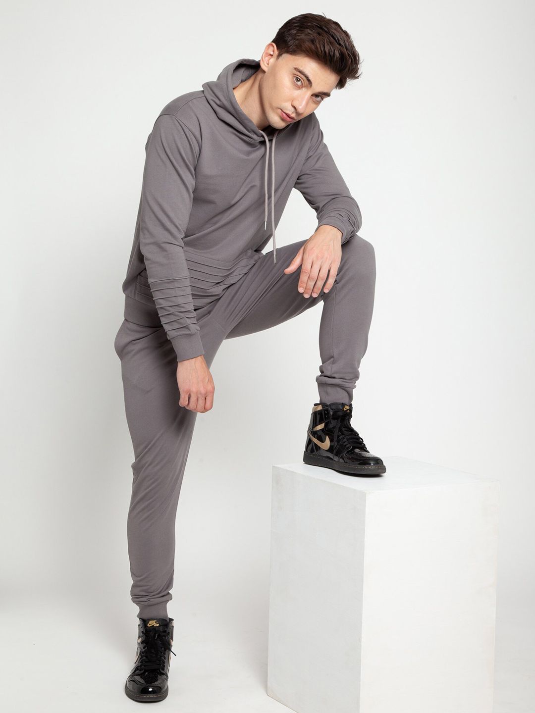 Charcoal Pinstripe Hoodie