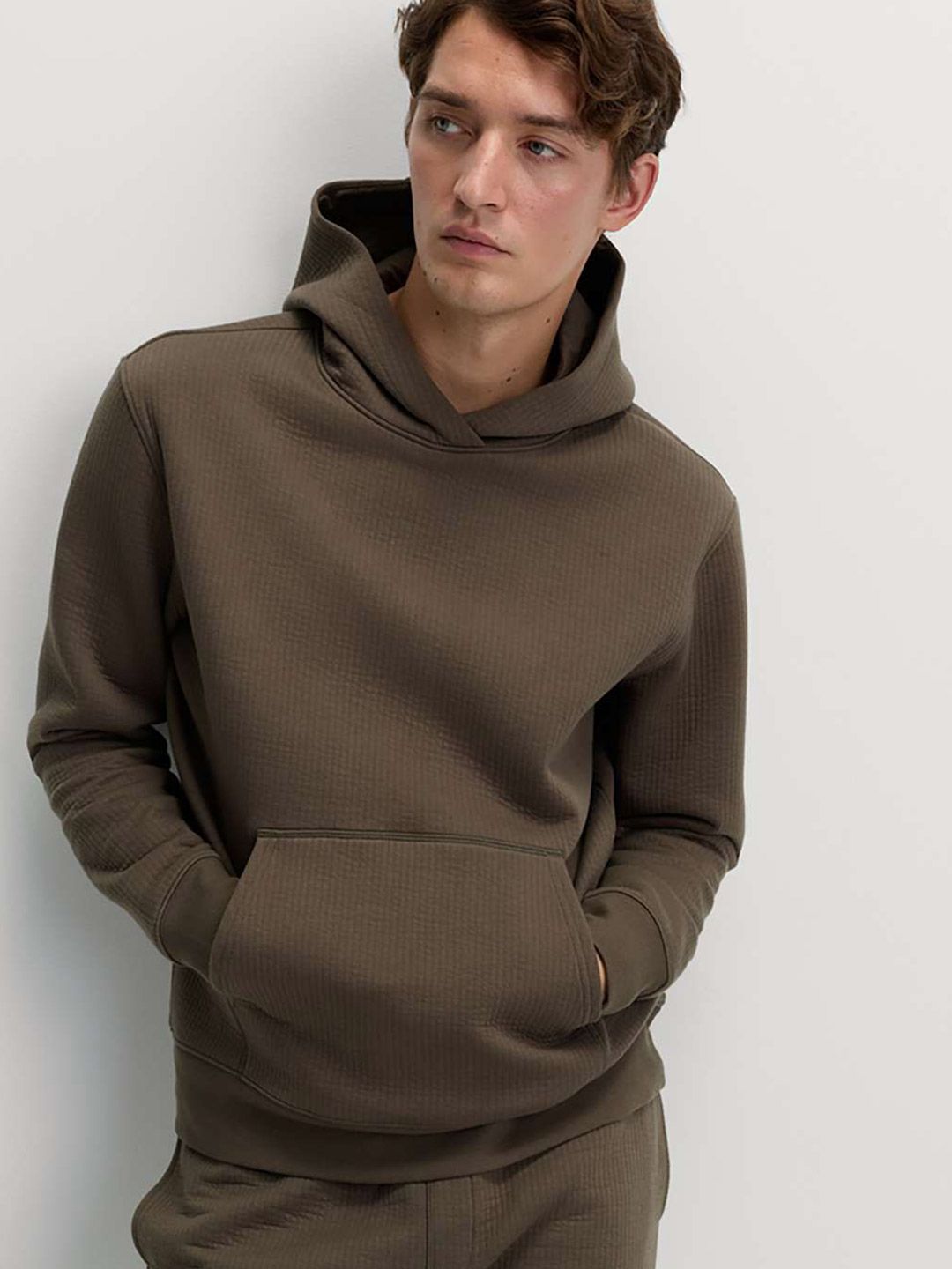 Cotton Rich Quilted Hoodie