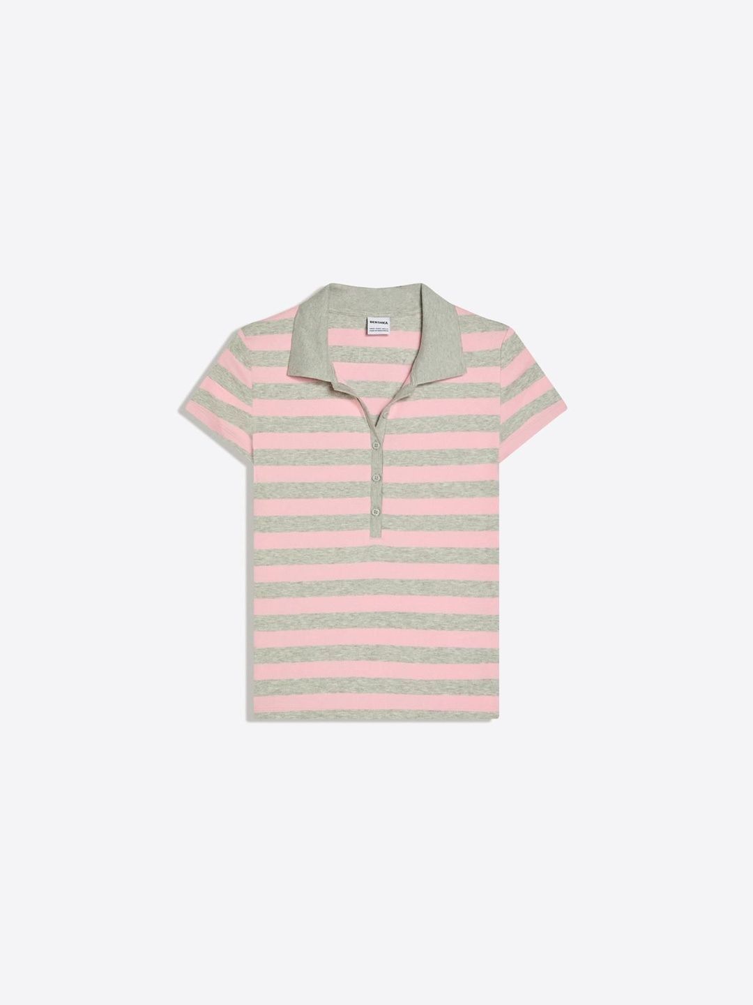Short sleeve striped polo shirt