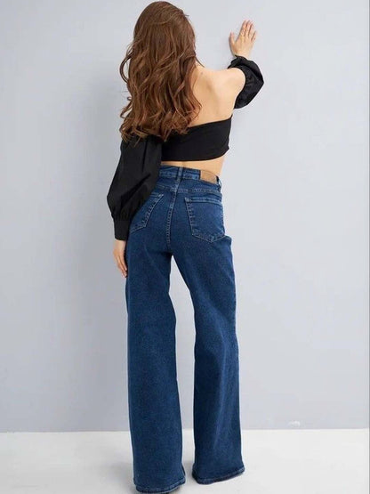Women Wide Leg High-Rise Jeans