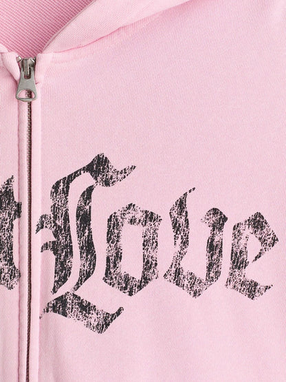 Oversized Fit Zip-Through Hoodie