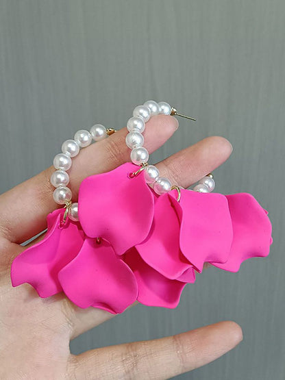 Leaf Shaped Half Hoop Earrings