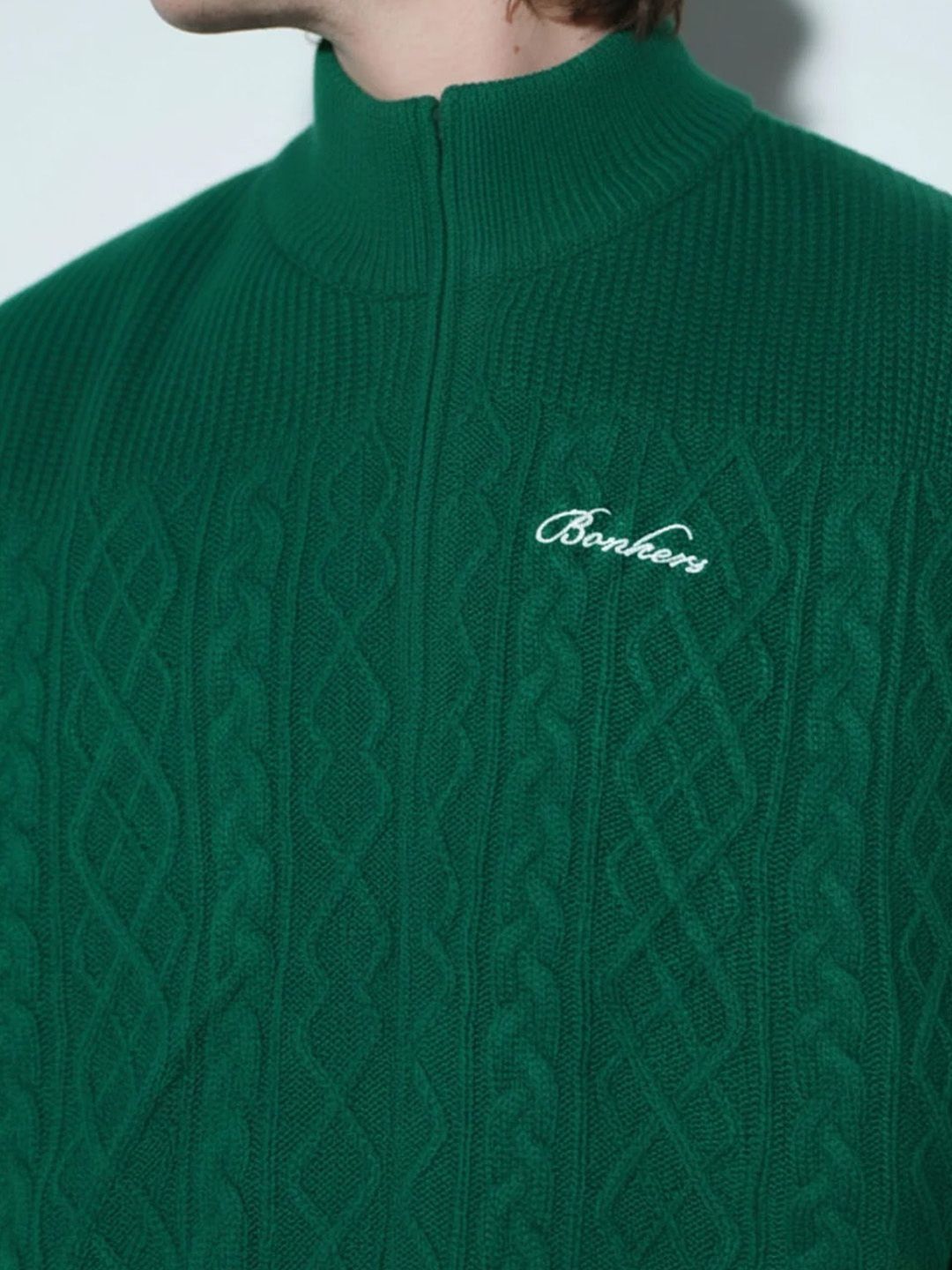 Alpine Moss Cable Knit Vest