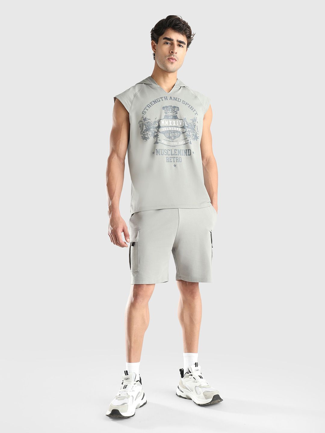 Men X-Dry Soft Typography Printed Hooded T-shirt