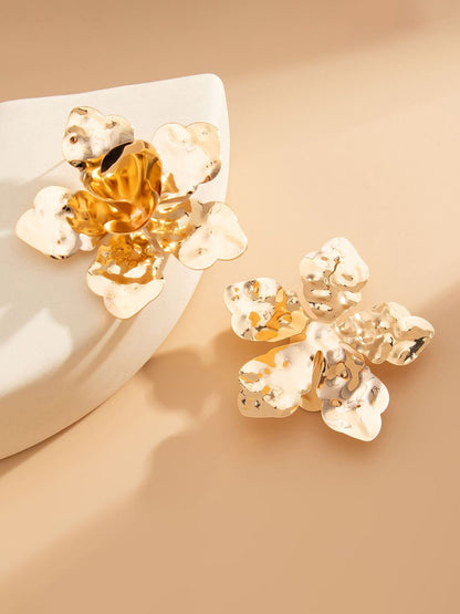Gold-Plated Floral Shaped Studs