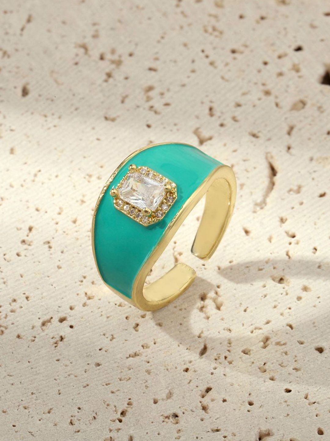 SALTY Stone Studded Bold Ring