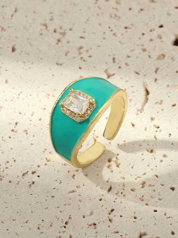 SALTY Stone Studded Bold Ring