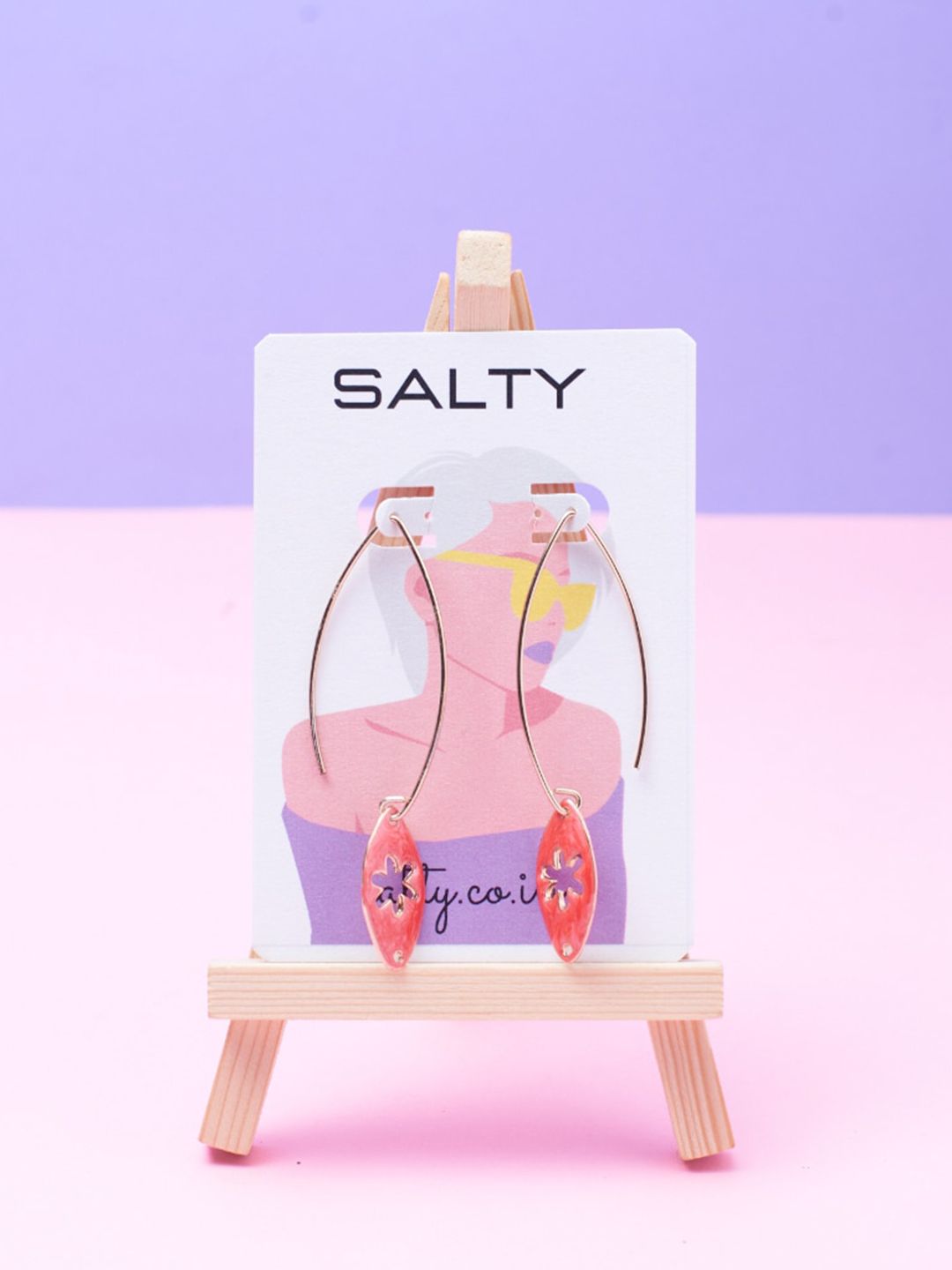 SALTY Enamelled Contemporary Drop Earrings