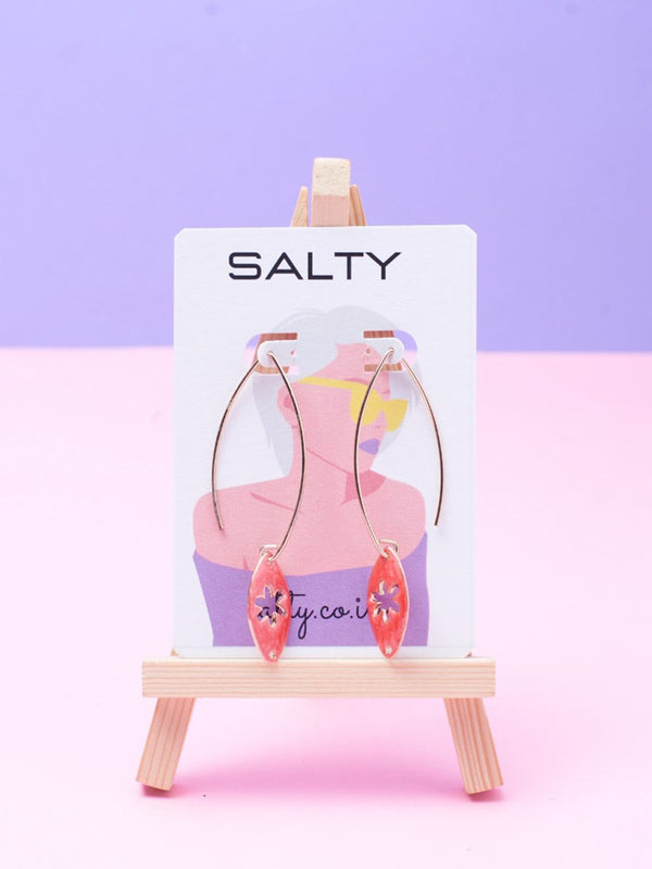 SALTY Enamelled Contemporary Drop Earrings