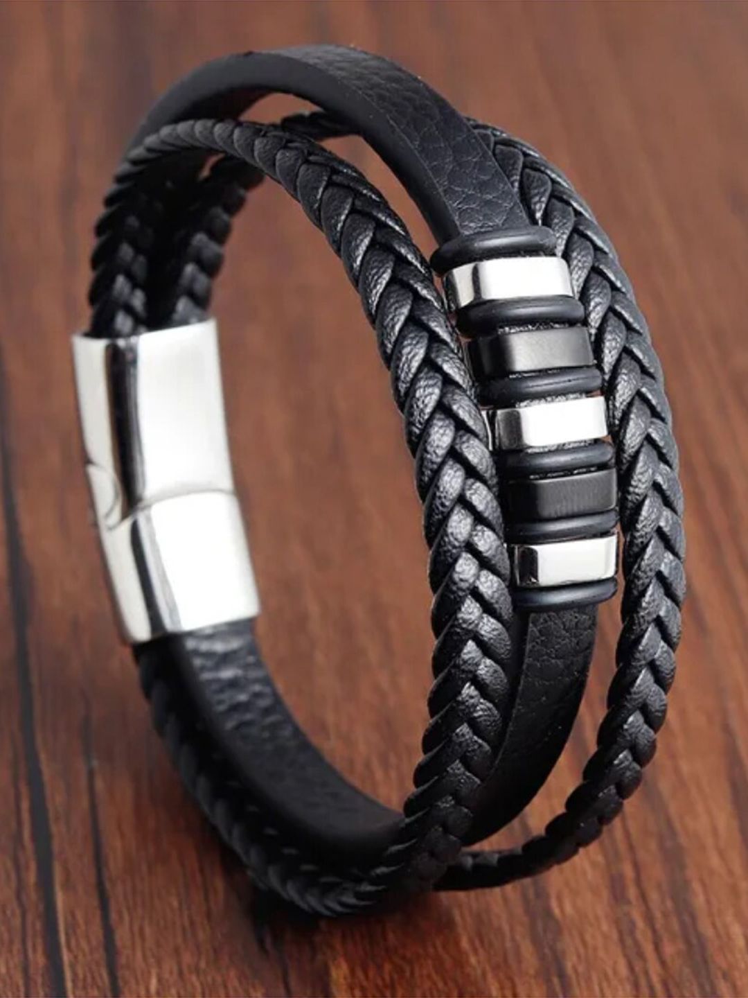 SALTY Men Leather Multistrand Bracelet