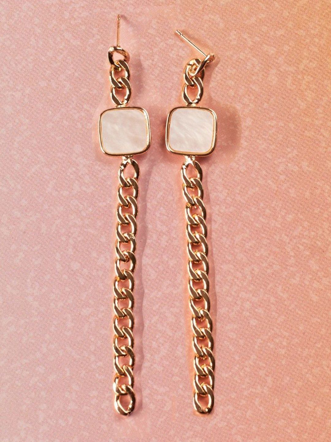 SALTY Gold-Plated Contemporary Drop Earrings