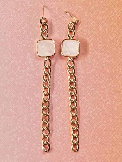 SALTY Gold-Plated Contemporary Drop Earrings