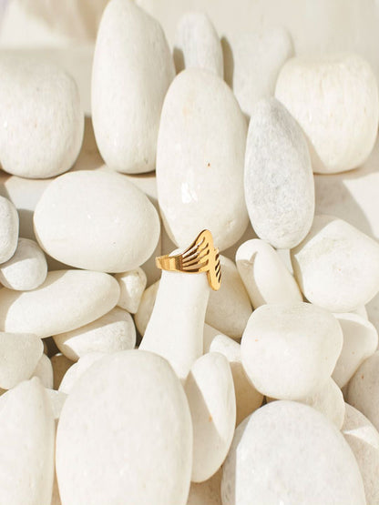 SALTY Textured Round Finger Ring