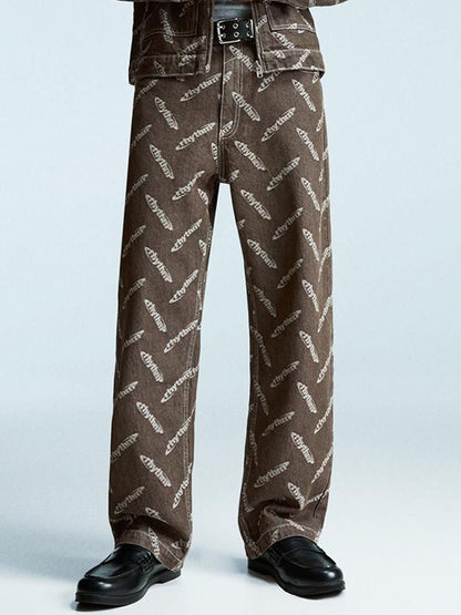 Baggy Jacquard Jeans
