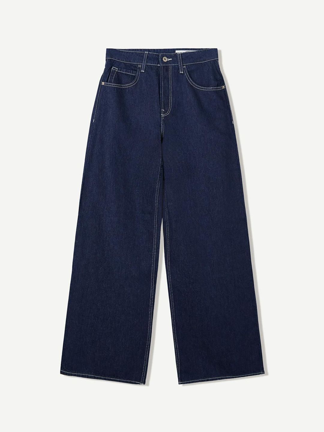 Pure Cotton Wide-Leg Jeans