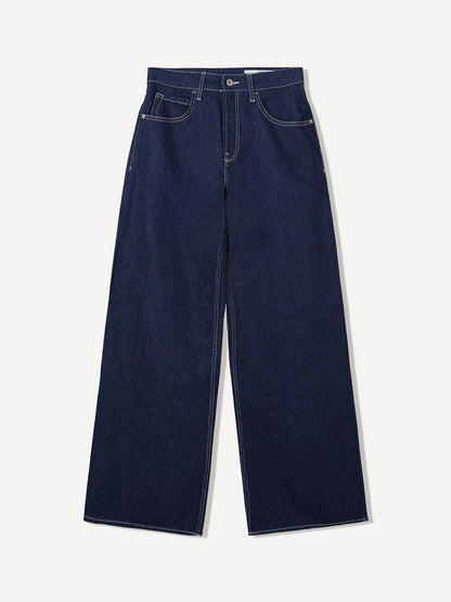 Pure Cotton Wide-Leg Jeans