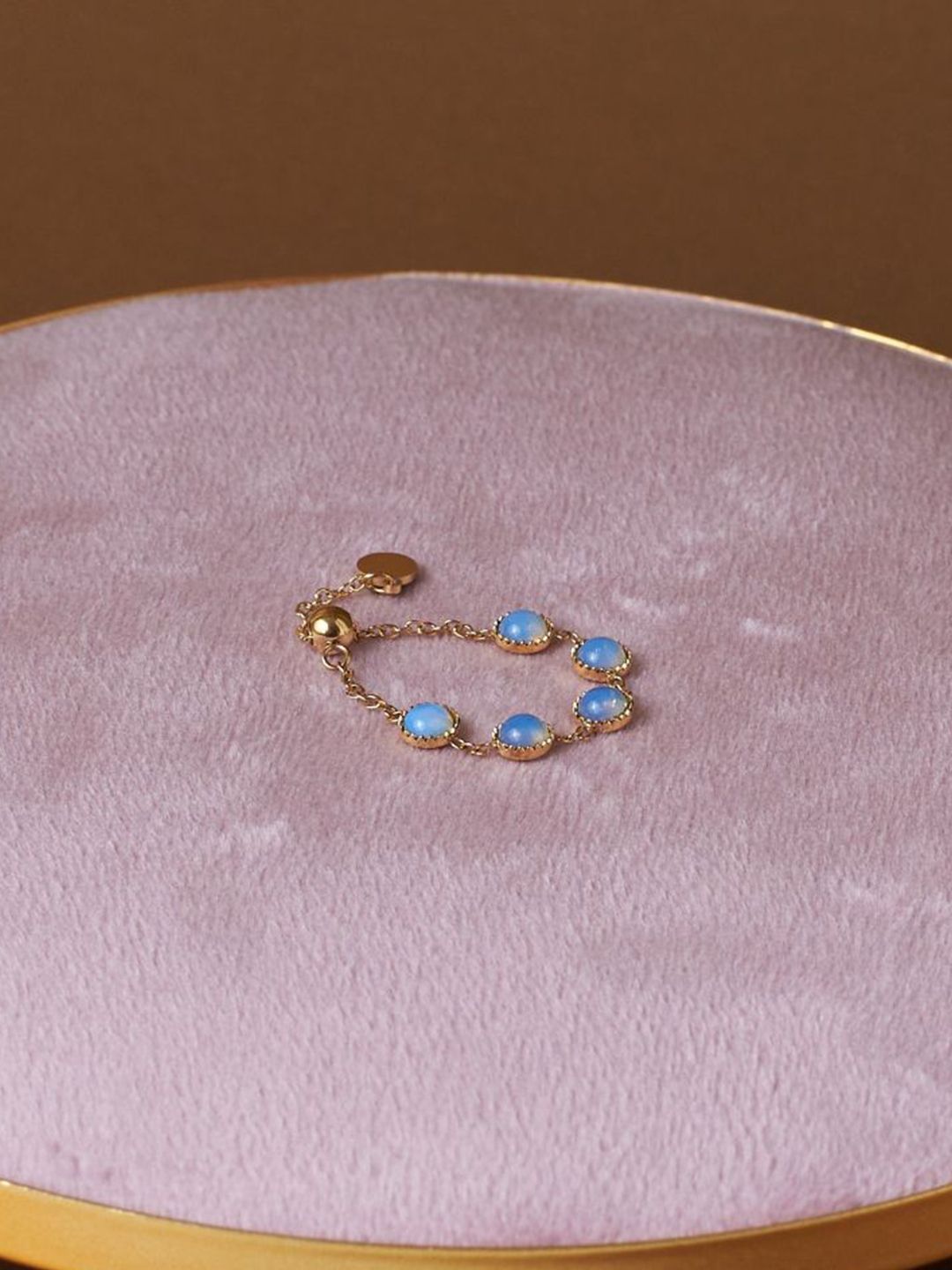 SALTY Pack of 2 Women Opalescent Chain Ring