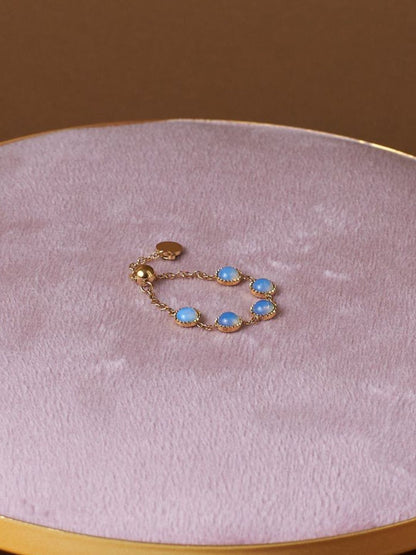 SALTY Pack of 2 Women Opalescent Chain Ring