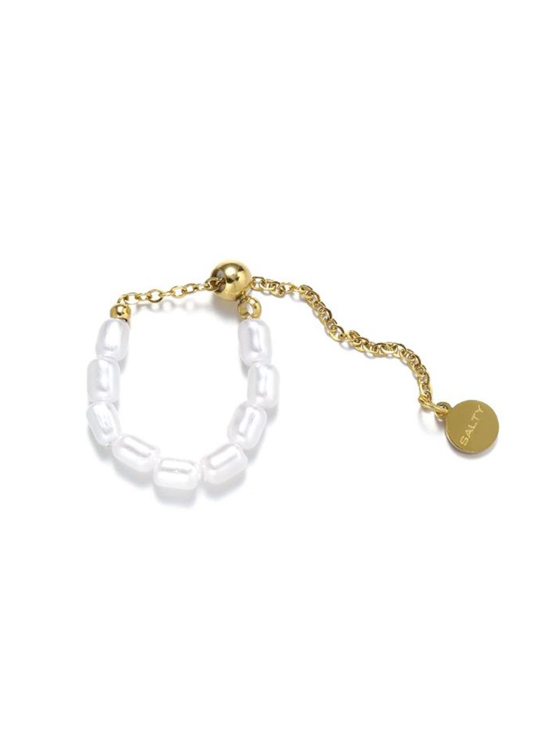 SALTY Set Of 2 Champagne Self-Love & Pearlescent Ring