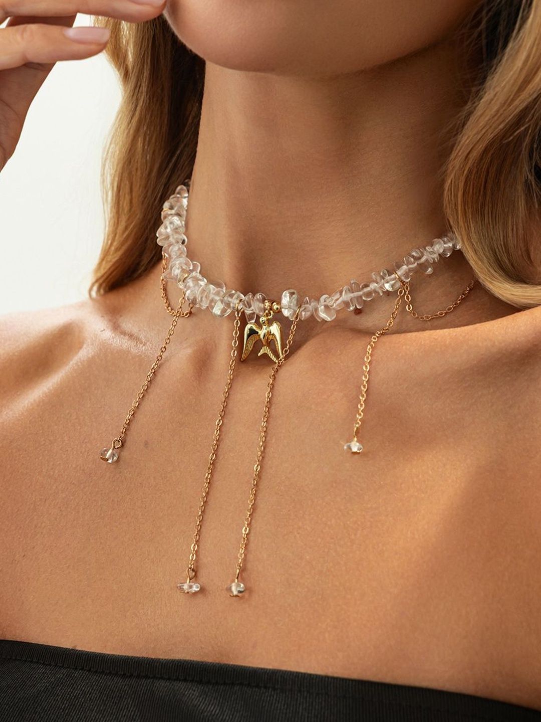 Gold-Plated Enamelled Necklace