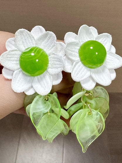 Floral Shaped Drop Earrings