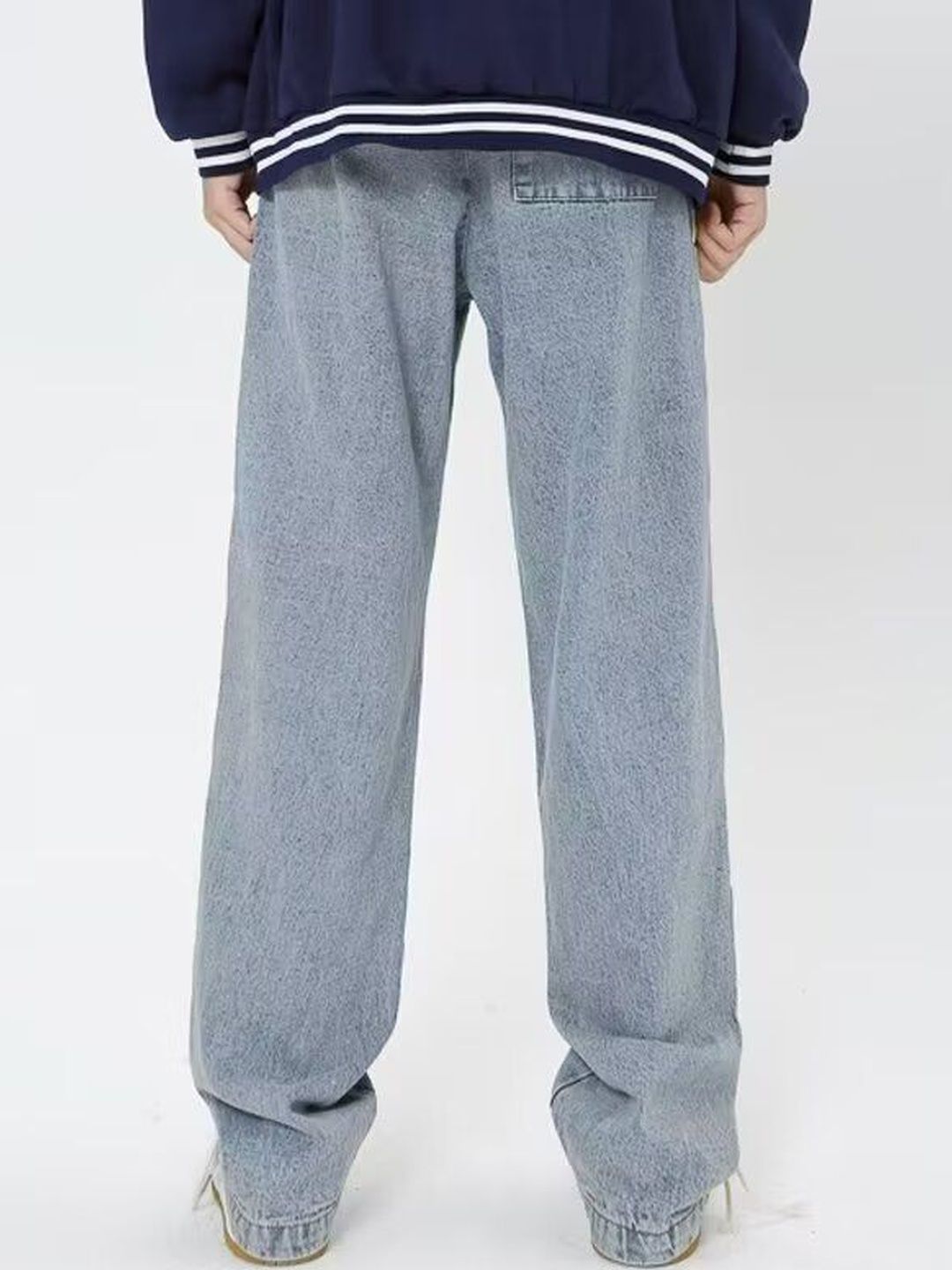 Men Baggy Fit Mid-Rise Highly Distressed Medium Shade Jeans