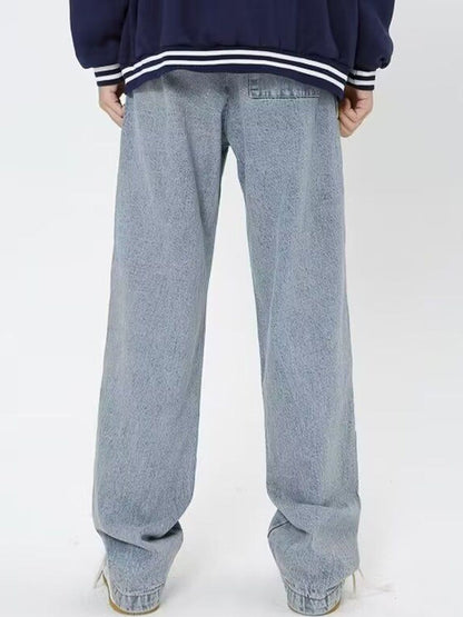 Men Baggy Fit Mid-Rise Highly Distressed Medium Shade Jeans