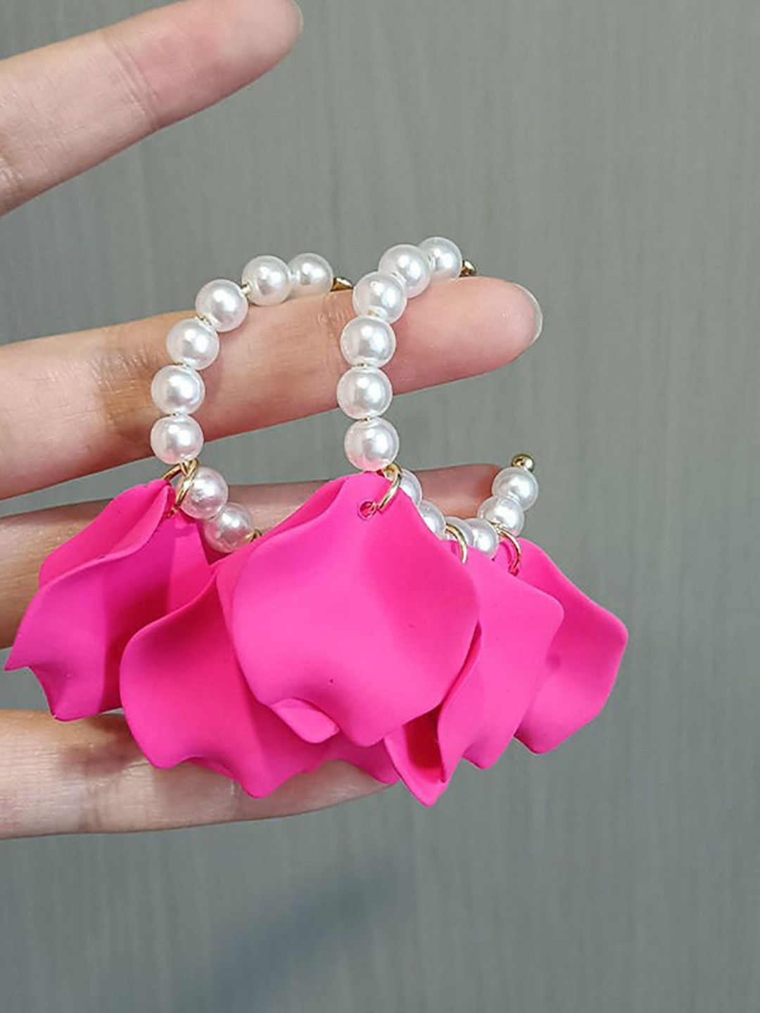 Leaf Shaped Half Hoop Earrings