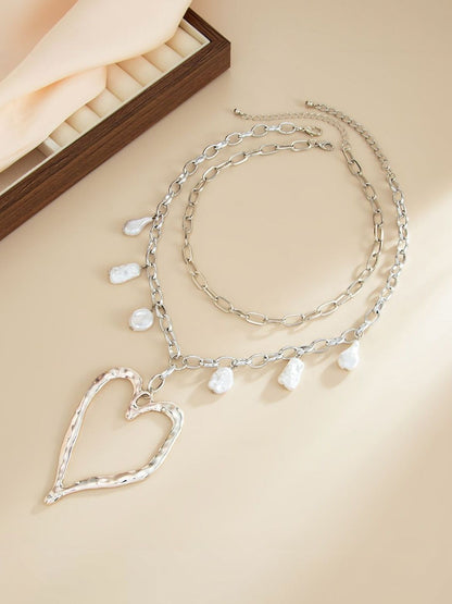 Silver-Plated Enamelled Necklace