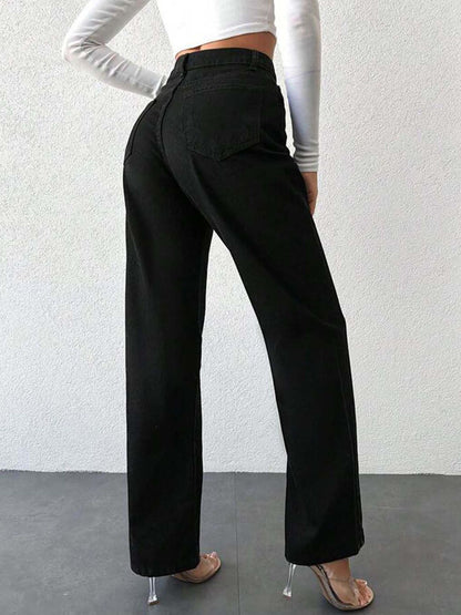 Women Straight Fit High-Rise Stretchable Jeans