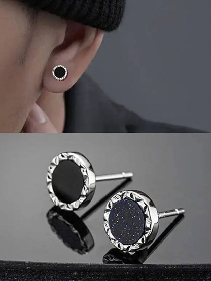 SALTY Men Stainless Steel Stone Studded Jewellery Set