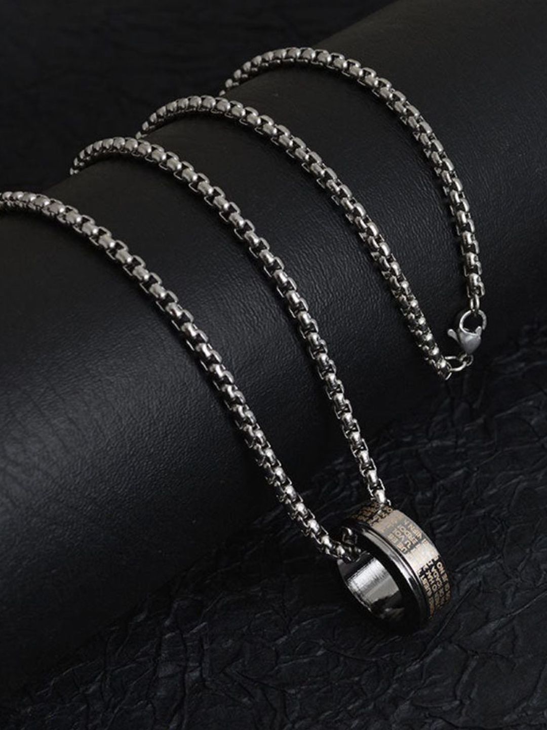 SALTY Pack of 2 Men Cosmo Ring Silver Chain