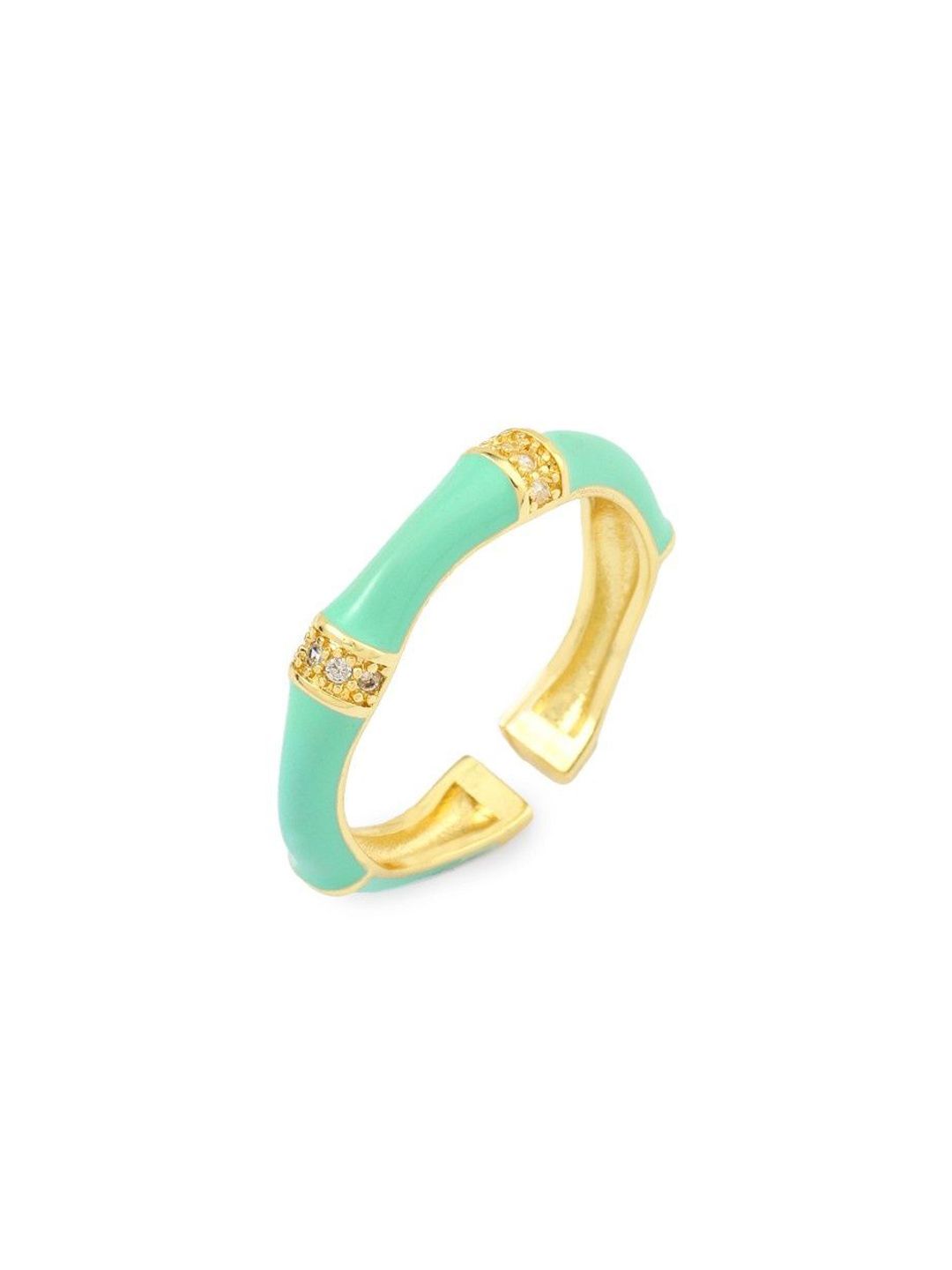SALTY Stones Studded Honeyed Love Ring