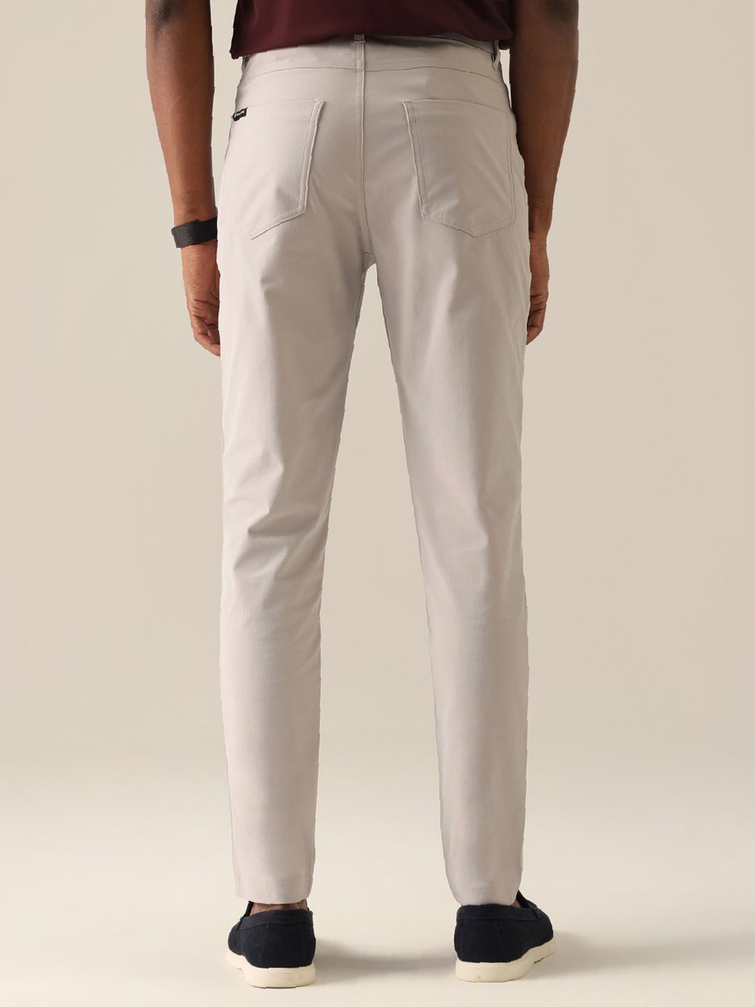 Men's Beige Solid Regular Fit The Legendary Pants