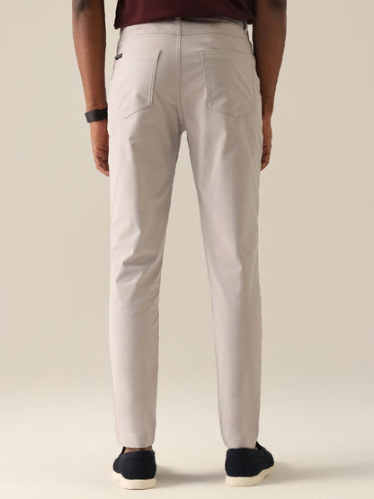 Men's Beige Solid Regular Fit The Legendary Pants