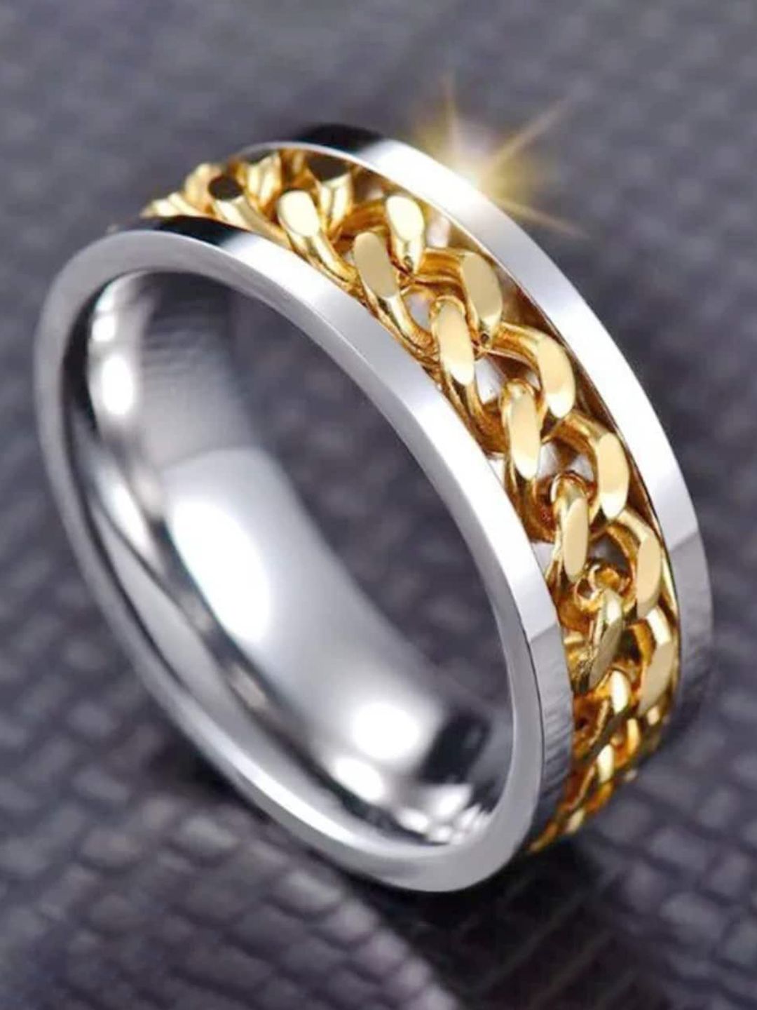 SALTY Men Stainless Steel Finger Ring