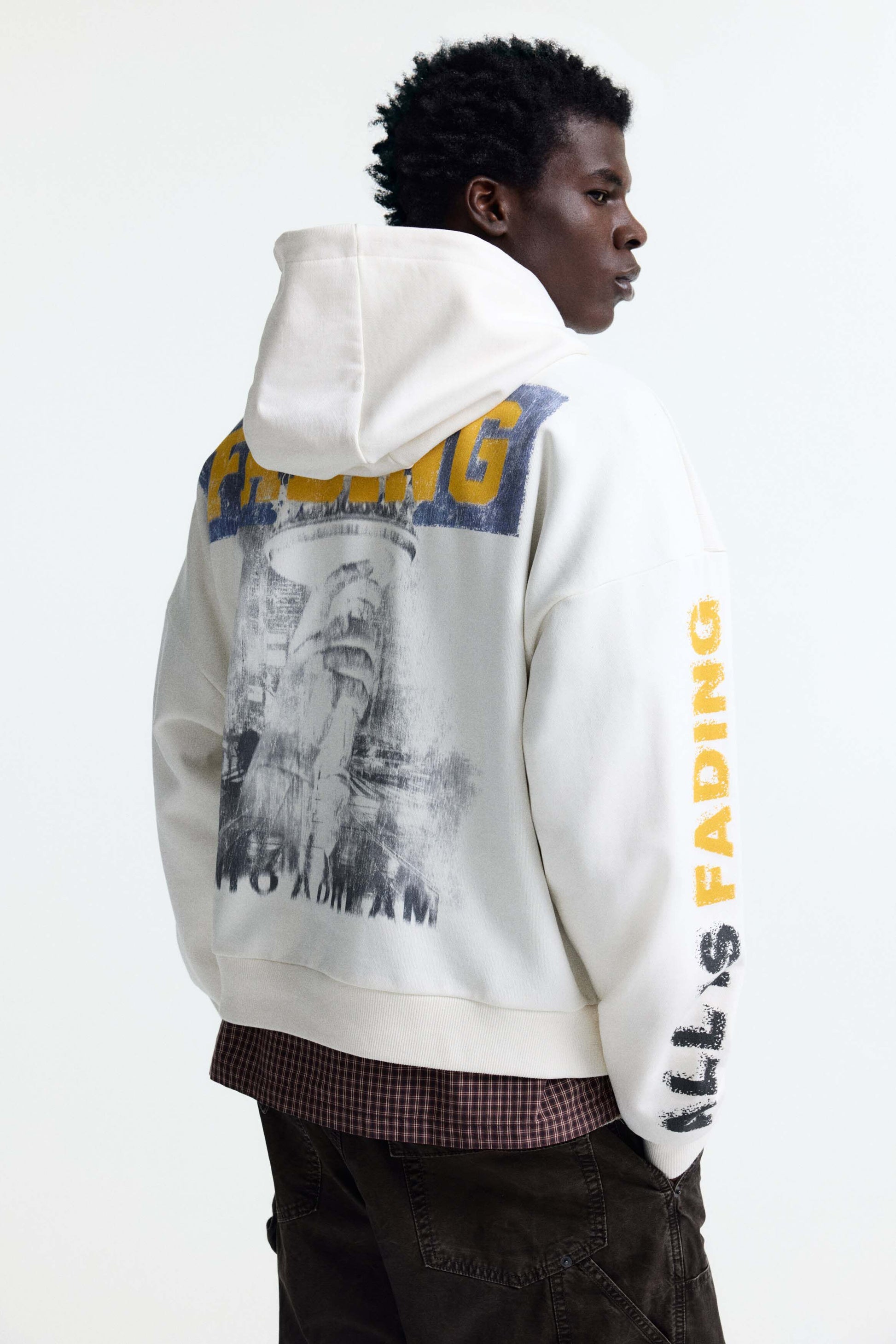 Oversized Fit Printed Hoodie