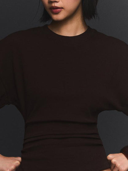 Short sleeve ruched T-shirt