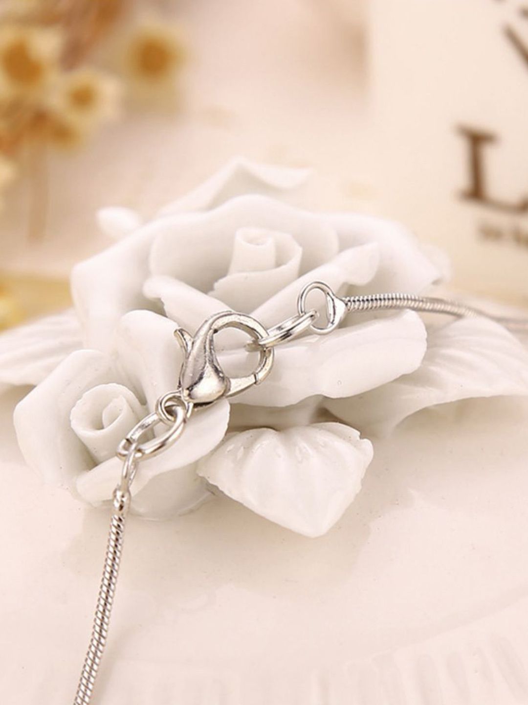 SALTY Men Silver-Plated Stainless Steel Necklace
