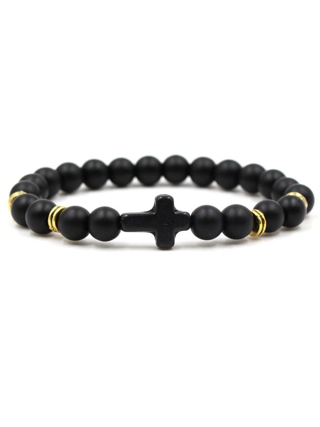 SALTY Men Near God Volcanic Rock-Beaded Elasticated Bracelet