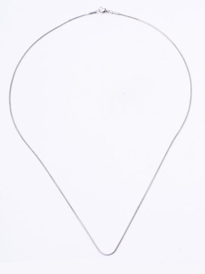 SALTY Pack of 2 Men Round Snake Silver Chain