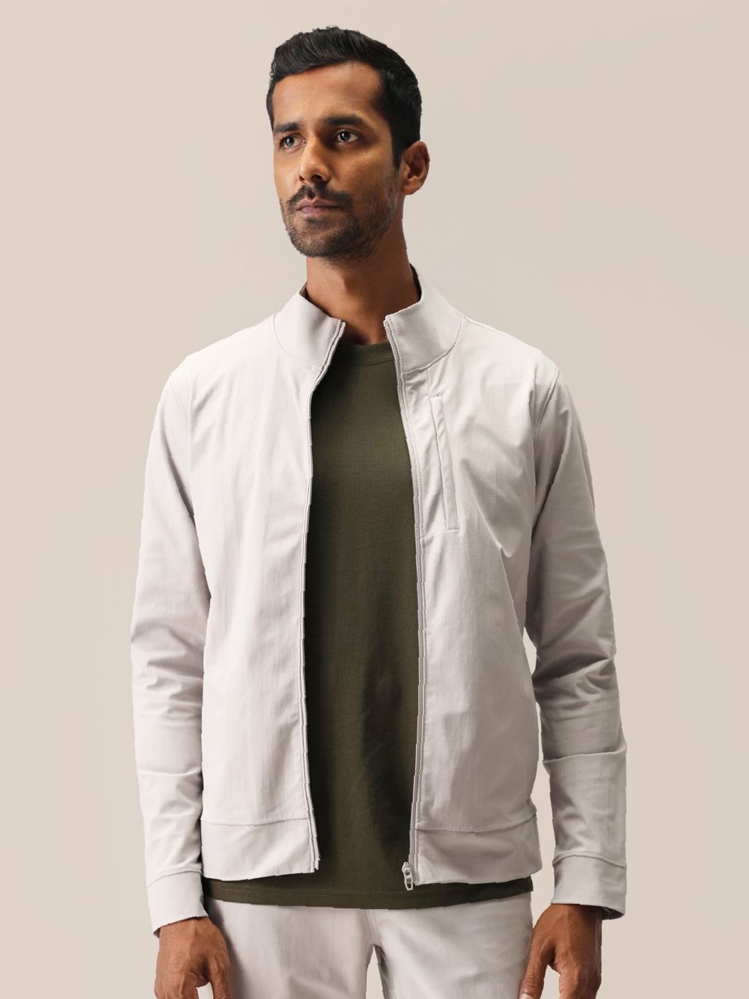 Men Lightweight Open Front Jacket