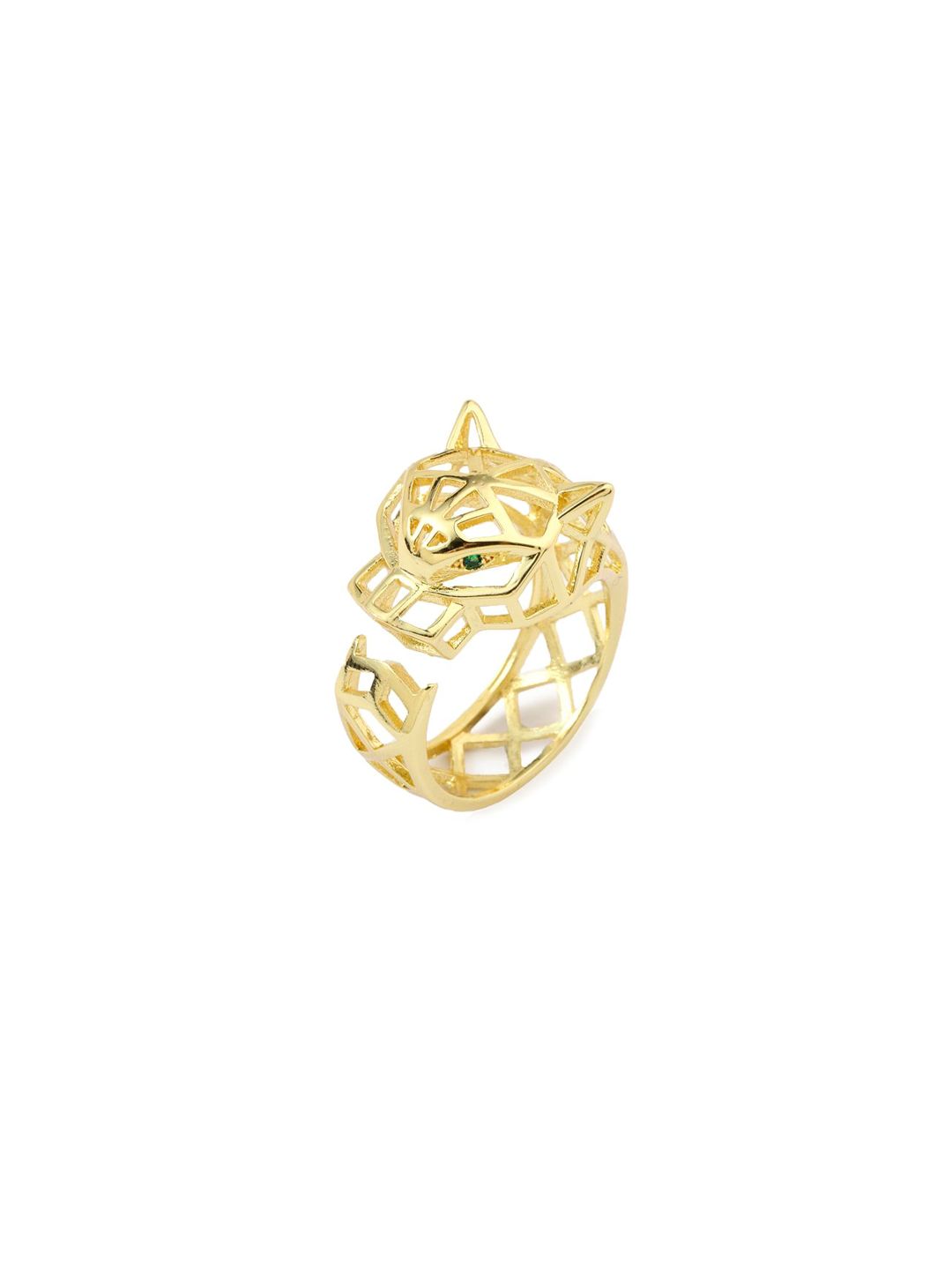 SALTY Stone-Studded Adjustable Finger Ring