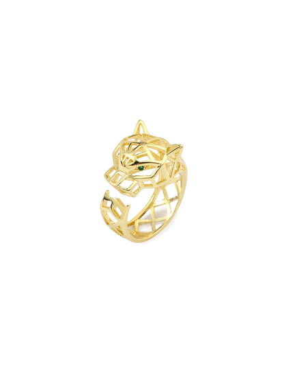 SALTY Stone-Studded Adjustable Finger Ring