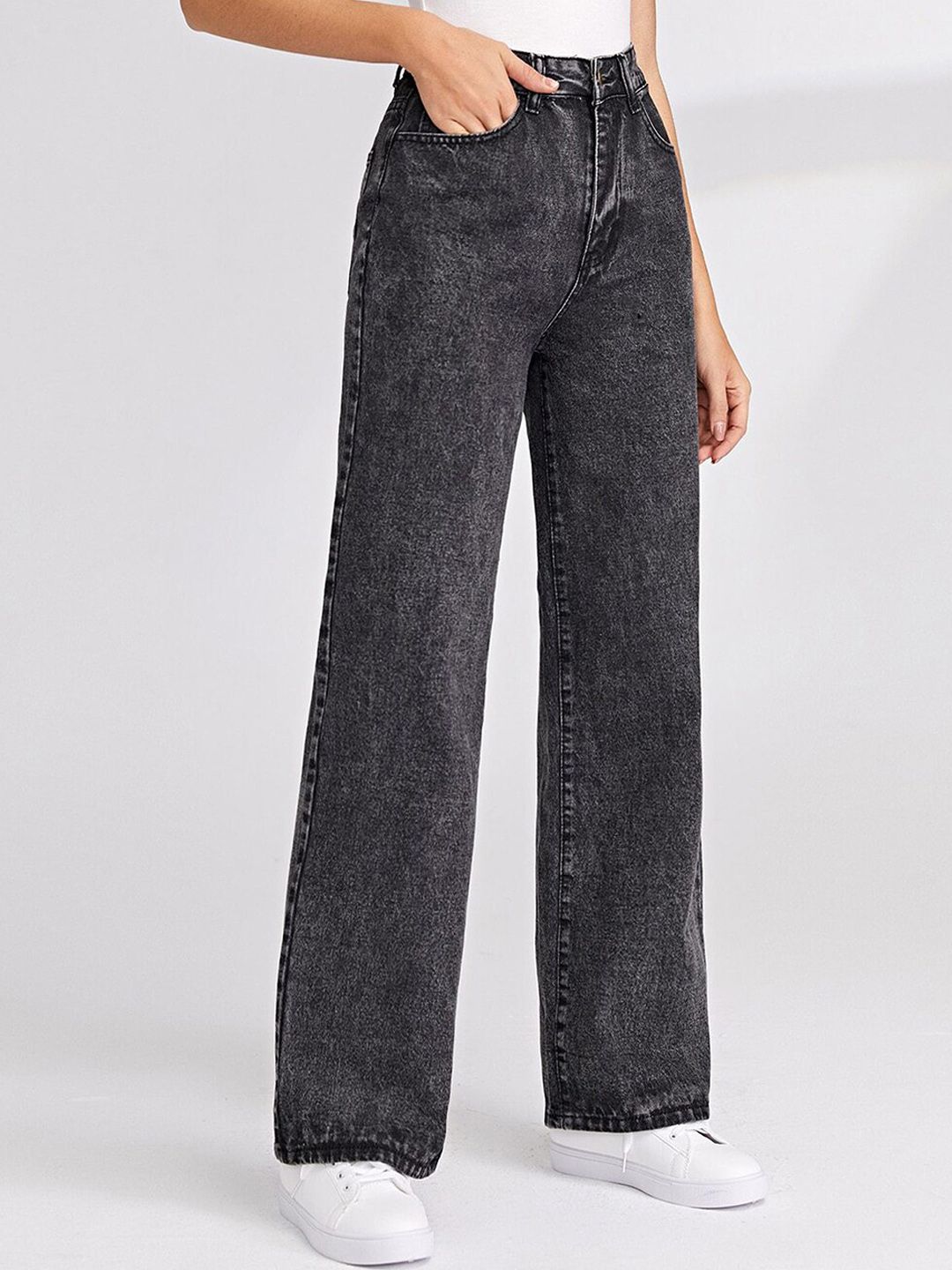 Women Jean Straight Fit High Rise Stretchable Jeans