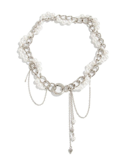 Silver-Plated Enamelled Necklace