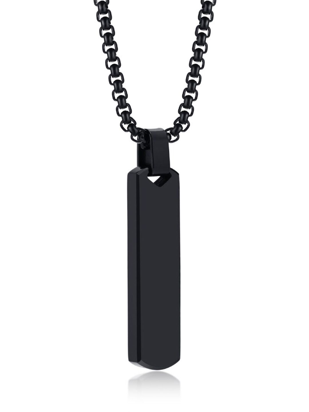 SALTY Stainless Steel Contemporary Edge Pendant & Chain