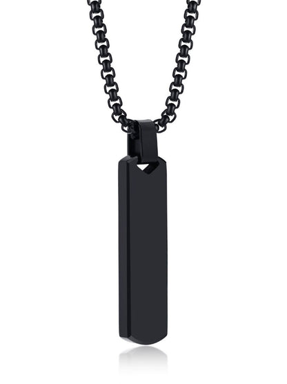 SALTY Stainless Steel Contemporary Edge Pendant & Chain